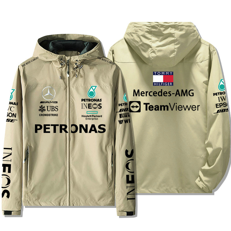 Veste Mercedes AMG Petronas Motorsport TeamViewer Homme Coupe-vent Imperméable